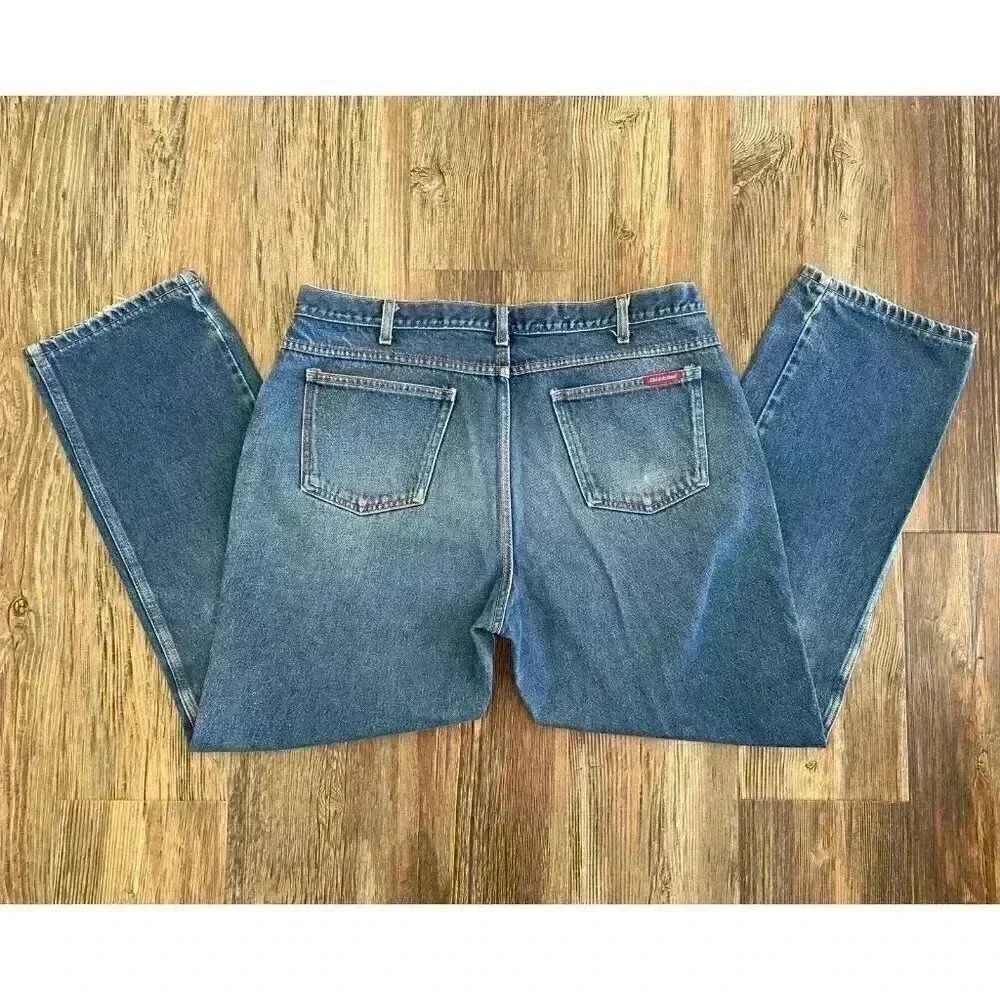 Dickies Denim Blue Jeans Men’s 40x32 Straight Leg Workwear Distressed Worn